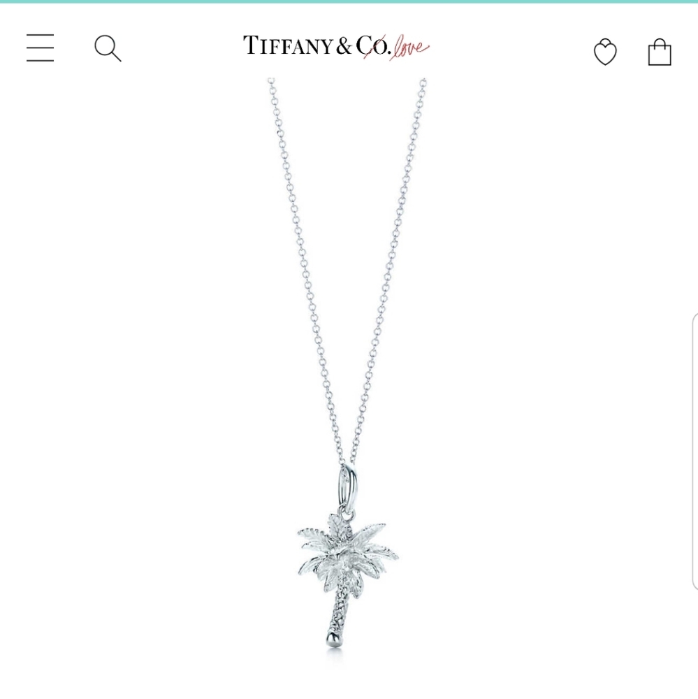 Tiffany & Co. Sterling Silver Palm Tree Necklace
